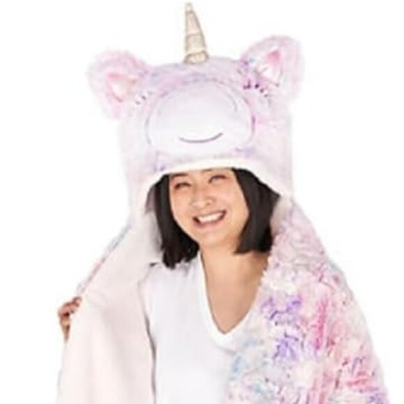 Member's Mark Cozy Critter Sherpa Lined Wrap Blanket 81in X 43in Unicorn - Picture 1 of 2